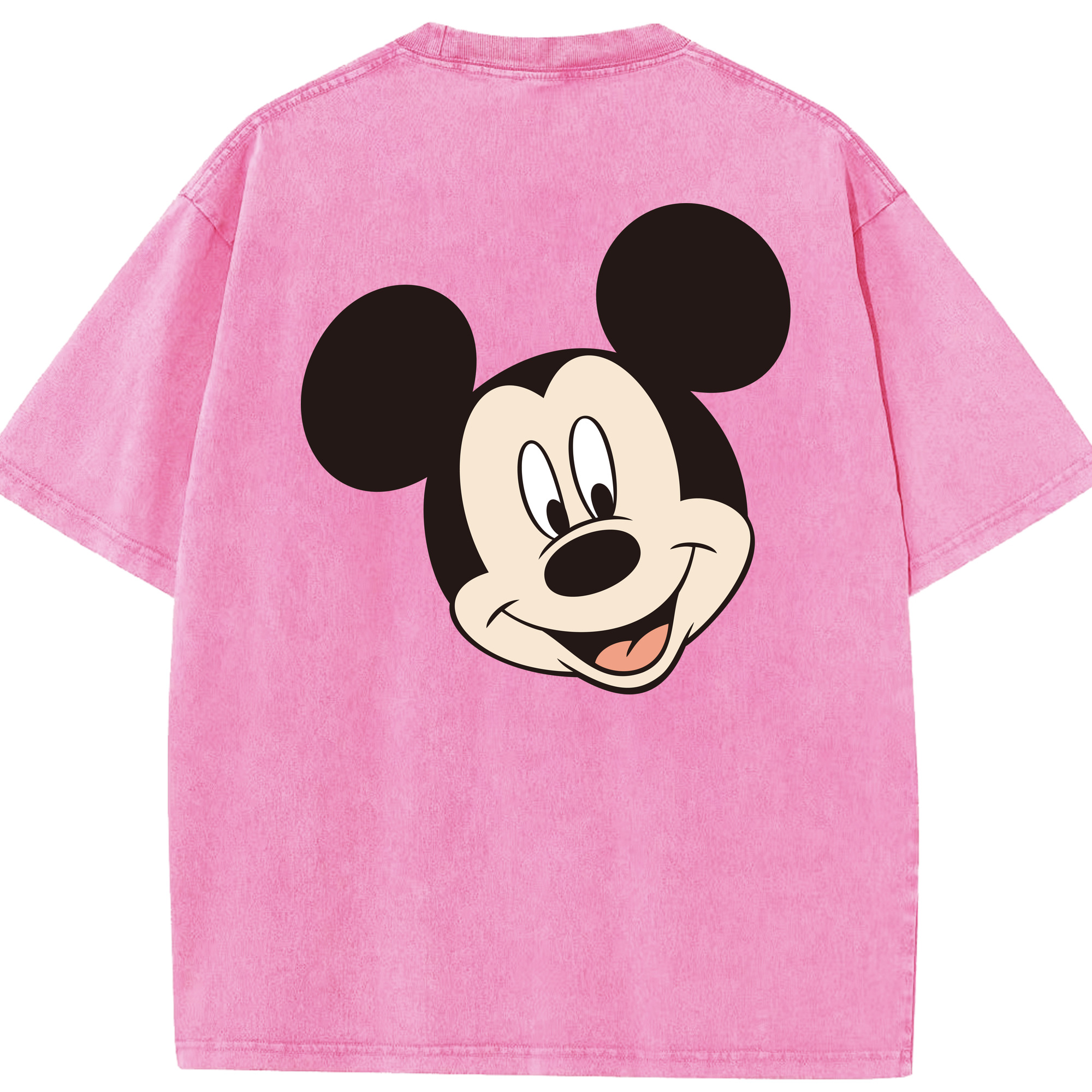 （画像用） ミッキーマウス Mickey Mouse 綿100% ヴィンテージ風 半袖Tシャツ（背面プリント）